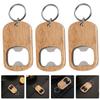 4 Pcs Easy Beer Bottle Opener Wooden Handle Bar Kitchen Accessories Party Favors Keychain Soda Lid Manual Bottle Opener Remover
