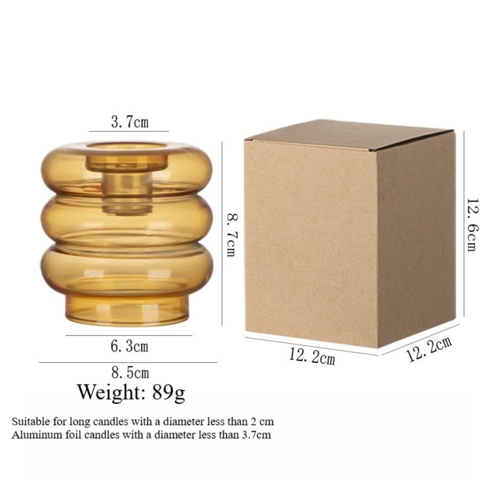 Modern Coloful Glass Candleholder Creative Taper Holders Nordic Home Restaurant Decorations Party Table Centerpiece