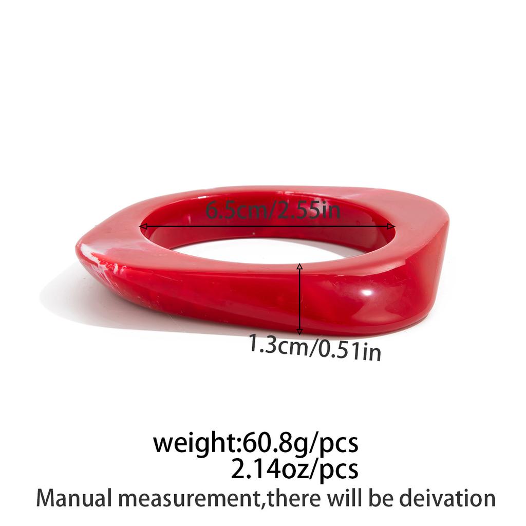 Mote Vintage Gjennomsiktig Resin Chunky Armbånd Geometrisk Uregelmessig Elastisk Bredt Armbånd Armbånd for Kvinner Menn Luksuriøse Estetiske Smykketilbehør