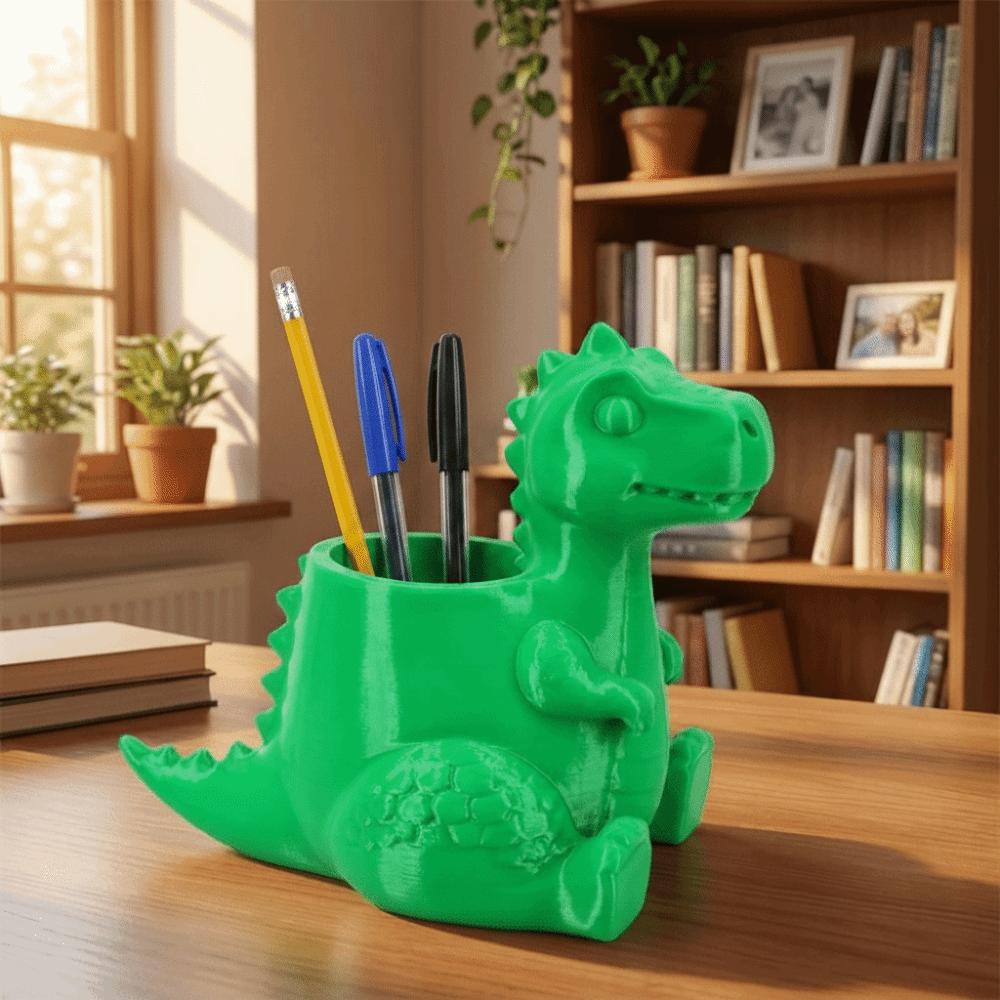 Cute Desk Organizer 3D Printed Pencil Holder Multi-Functional Dinosaur Pen Holder Desk Decor