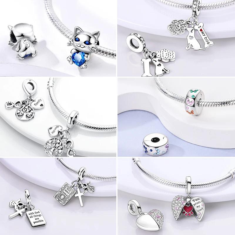 Original Charms Copper For Woman Beads Pendants Pets Earth Clover Fit Bracelet Diy Jewelry