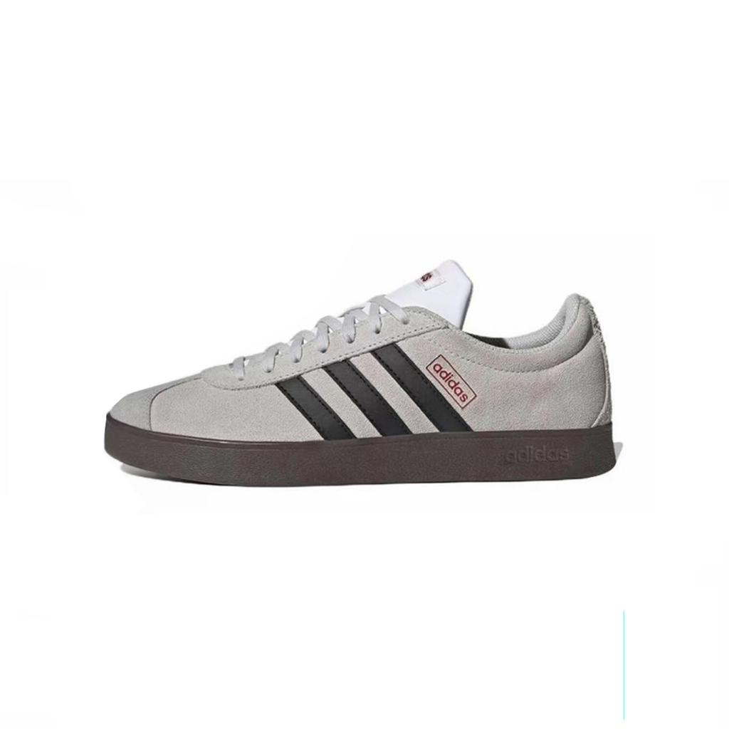 adidas VL COURT 2.0 Cushioning Abrasion Resistant Cushioning, Wear Resistant Low Top Skateboard Shoes Unisex Brown HQ1802(Team17-)