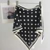 Polyester Polka Dot Triangle Scarf Thin Jeans Waist Belt Vintage Imitation Silk Scarf Club