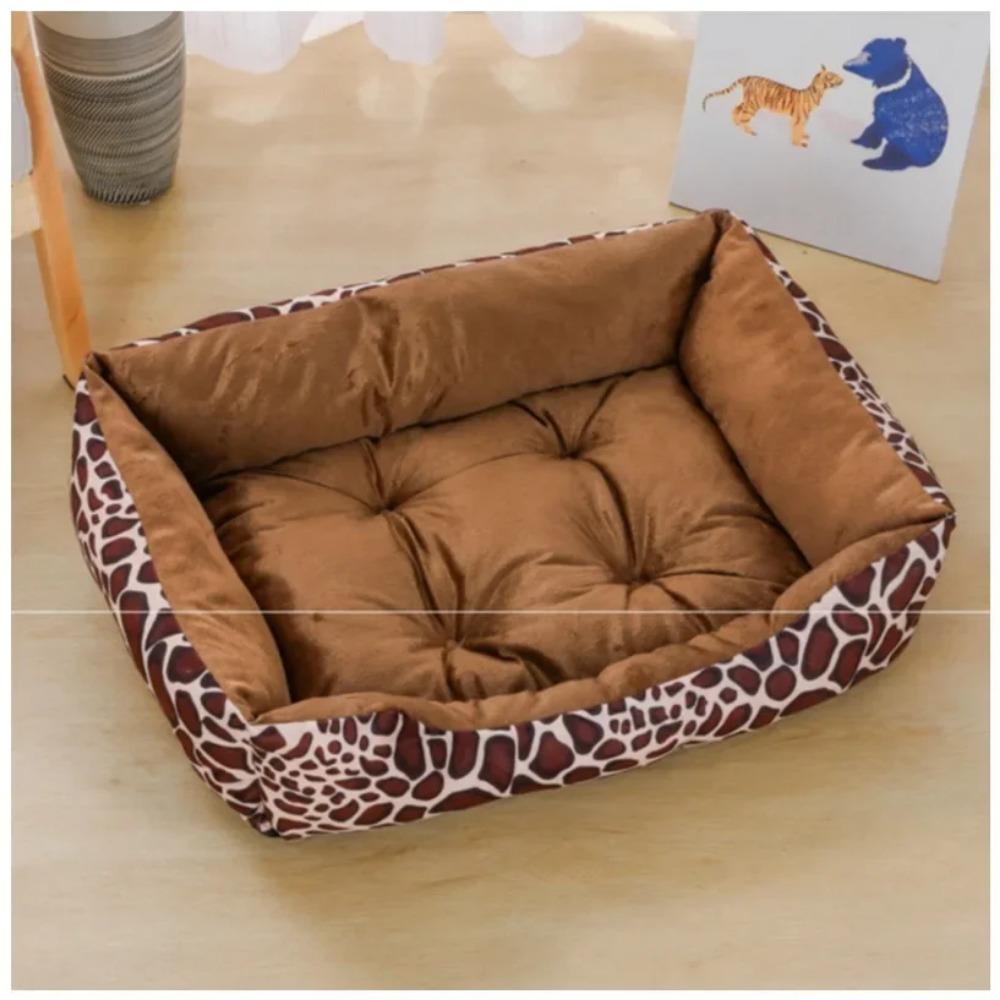 Square Dogs Bed, Dog Pet Accessories, Plush Calming Sofa Bed Soft Cushion for Little Small & Medium Cats Dogs