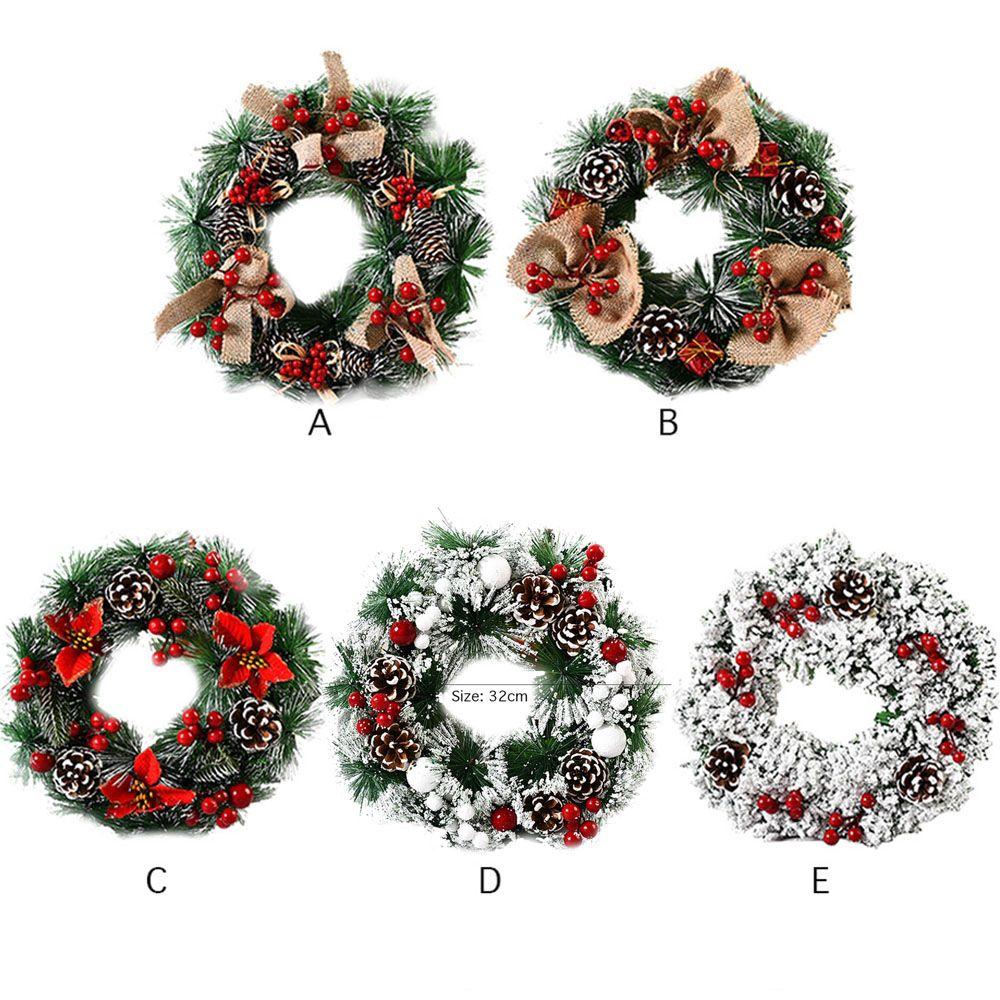 Ornament Red Berry Large Winter Snowflake Christmas Wreath Christmas Decor Garland Berry Wreath