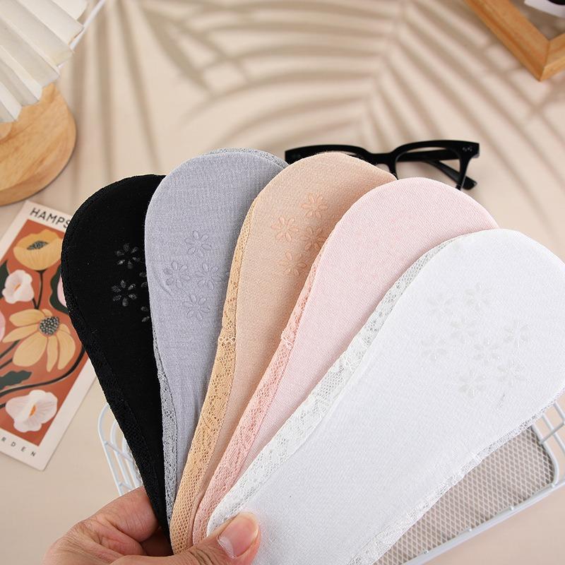 Women Socks Thin Breathable Silicone Non-slip Invisible Lace No-show Boat Sock Transparen Fashion Casual Low Cut Boat Socks