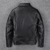 Motorcycle Jacket Men Genuine Cow Leather Jackets Slim Short Men's Cowhide Coat Autumn Biker Jacket Moto Riding Clothing Spring