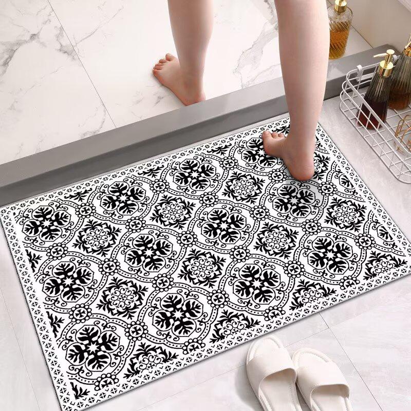 Bathroom floor mat,diatom mud water-absorbing non-slip mat at the door of the bathroom,household foot mat,door toilet carpet mat