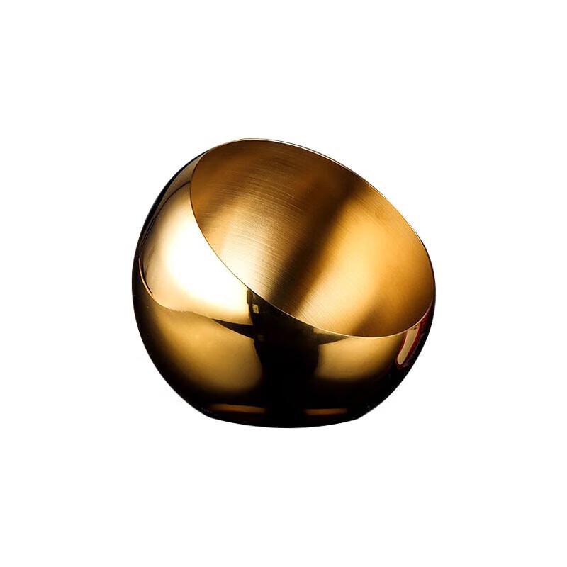 Huihuang Golden Stainless Steel Slanted Hotpot Sauce Bowl