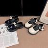 Girls' Heart Pearl Princess Leather Shoes - New 2026 Spring/Autumn, Korean Style, Round Toe, Non-slip, Low Cut