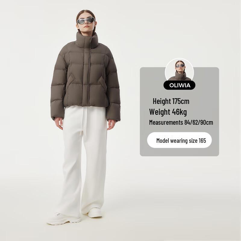 Tanboer Women's Short Stand Collar Down Jacket TBF530370Z