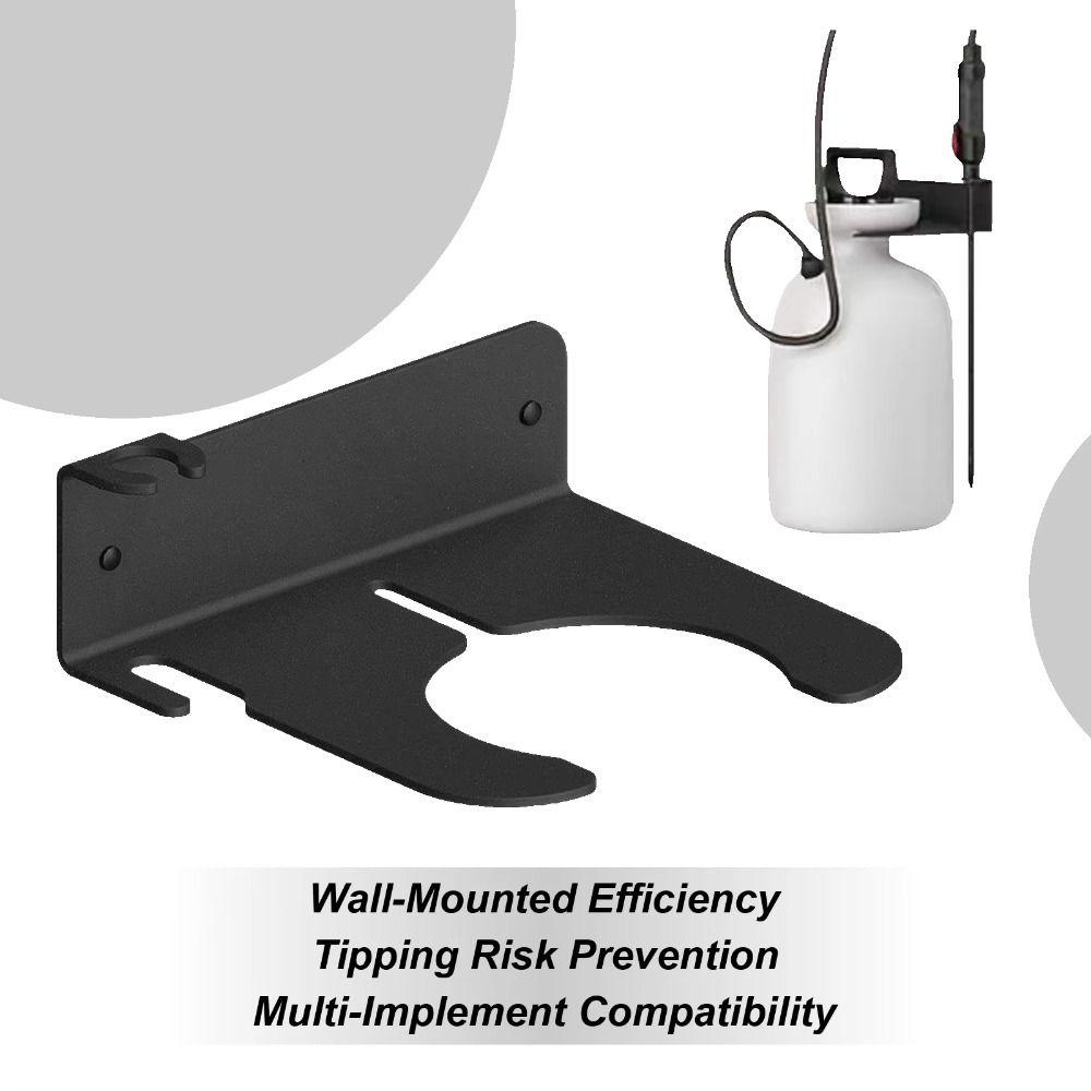 Wall-Mounted Garden Sprayer Rack Versatile Design Space-Saving Tool Storage Shelf Rust Resistant Heavy Duty Wall Mount Storage
