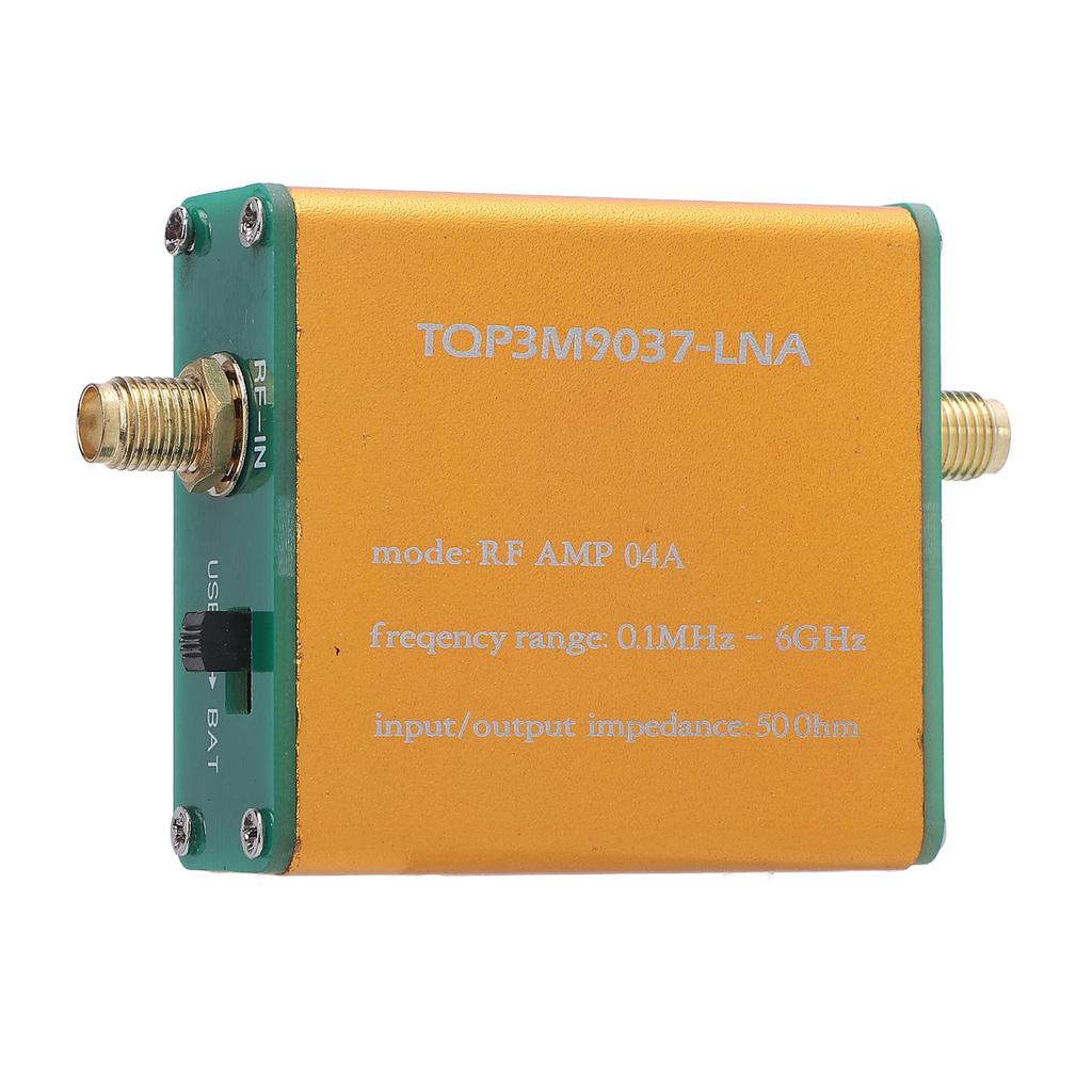 Nízkošumový zesilovač 100K až 6GHz Plnopásmový RF výkonový předzesilovač SMA Samice Širokopásmový zesilovač