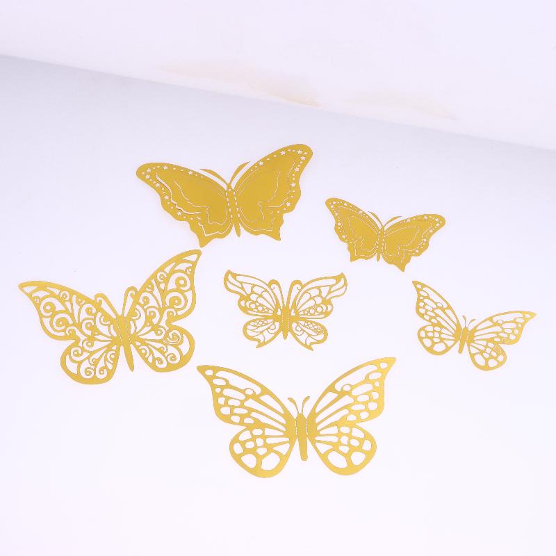48Pcs/4Set 3D Butterfly Wall Decor 4 Styles 3 Sizes,Butterfly Decorations For Butterfly Birthday Party Cake Room Decorations