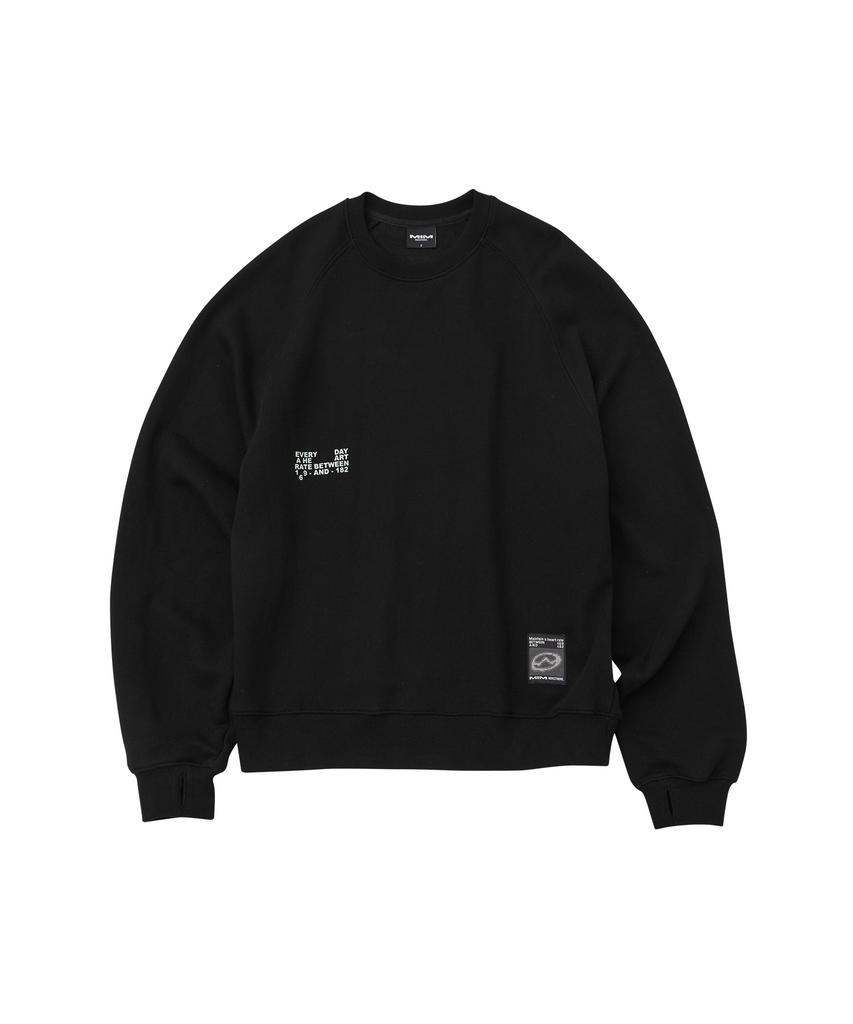 EMAIEM Oil Droplet Sweatshirt_Black