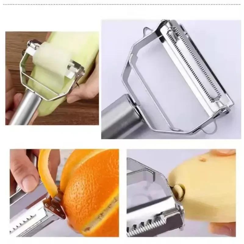 Stainless Steel Peeler Double-Head Kitchen Vegetable Peeler Carrot Potato Peeler Melon Planer Cucumber Slicer Kitchen Supplies
