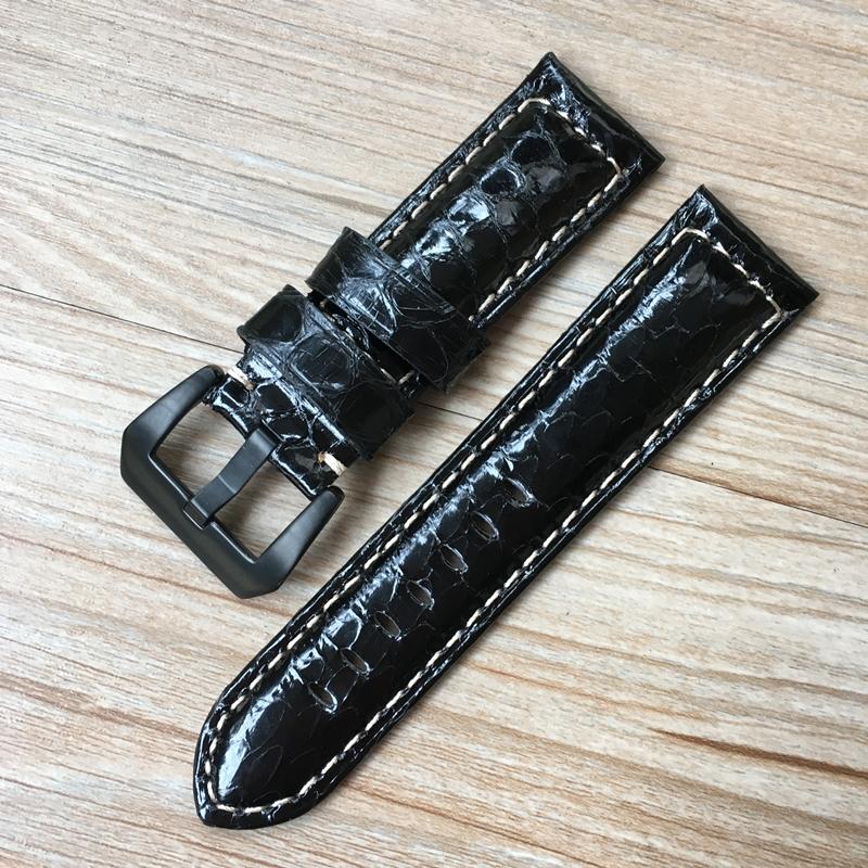 Модный кожаный ремешок для часов ручной работы 22 мм 24 мм — фото 13