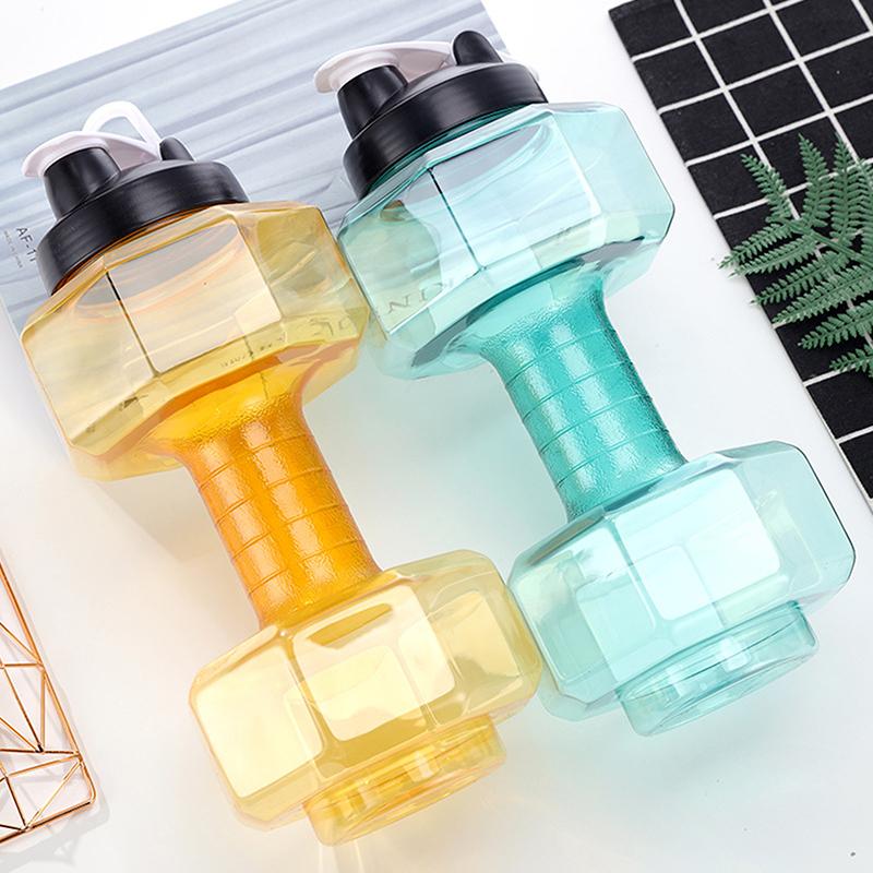 2.2L Dumbbell Shaped Kettle Sport Water Bottle Fitness Cycling Water Bottle Creative Summer Water Drinks Bottle