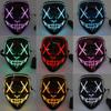 Halloween Neon Led Purge Mask Masque Masquerade Party Masks Light Grow In the Dark Horror Mask Glowing Masker