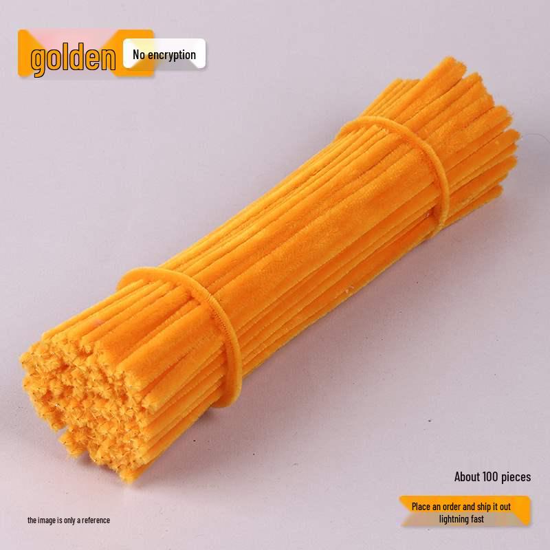 Encrypted Pipe Cleaners: Dense, Thickened 8mm White Strips with Mixed Colors for Handmade DIY Bouquets
