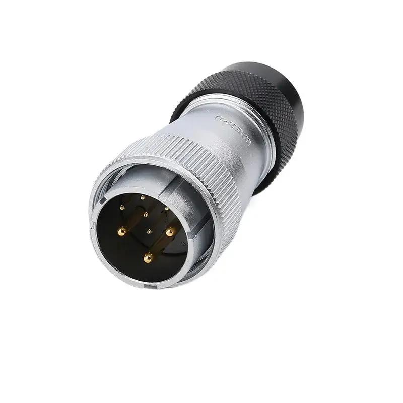 WEIPU WS32 TD+ZD 4 6 8 10 11 13 19Pin Docking Power Circular Connector M32 Soldering Single Wire Cable Adapter Aviation Plug