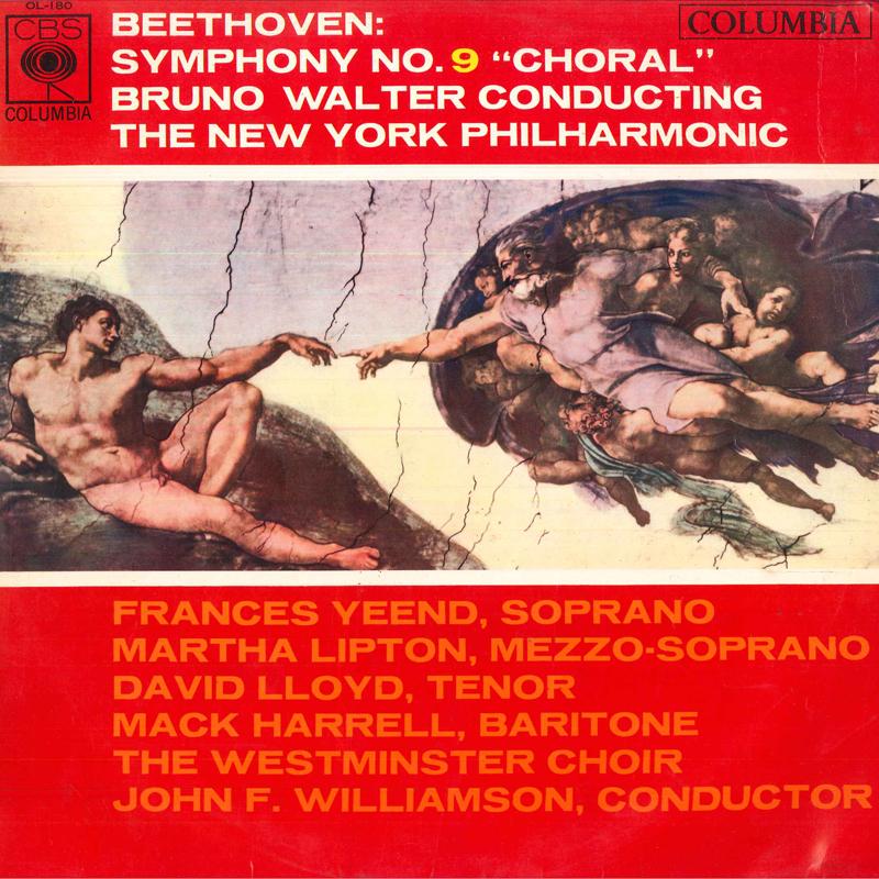 LP Record BRUNO WALTER CONDUCTING, THE NEW YO - Beethoven Symphony No.9 "choral" OL180 COLUMBIA 1962 Japan Classical Used