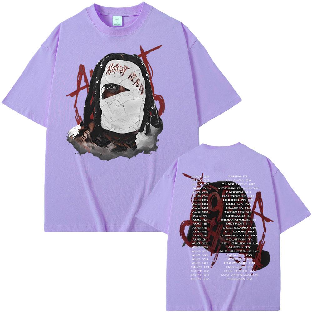 Rapparen Lil Durk Healing Tour T-shirt Herr Dam Hip Hop Mode Vintage Oversized T-shirt Herr Casual 100% Bomull Kortärmad