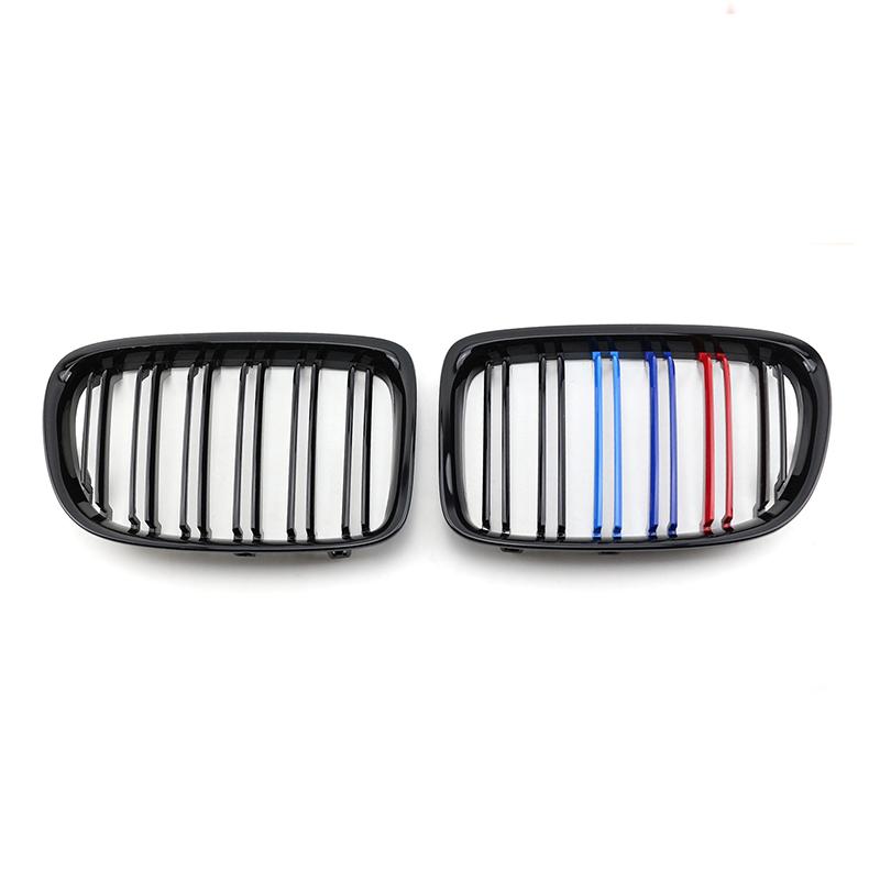 Grile pentru bara de protecție față de mașină Grilă de curse pentru rinichi pentru BMW X1 E84 2010-2015 Grilă de schimb cu lamele duble pentru mașină