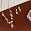 French Court Style Zircon Water Drop Earrings Necklace Light Luxury High Sense Collarbone Chain Personalized Exaggerated Jewelry Set