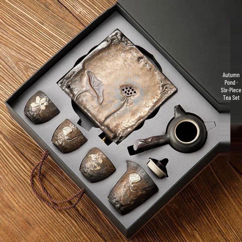 

Retro Chinese Coarse Pottery Kung Fu Tea Set