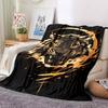 1pc Tiger Head Design Blanket, Lightweight Flannel Throw For Sofa, Bed, Travel, Camping, Livingroom, Office, Couch, Chair