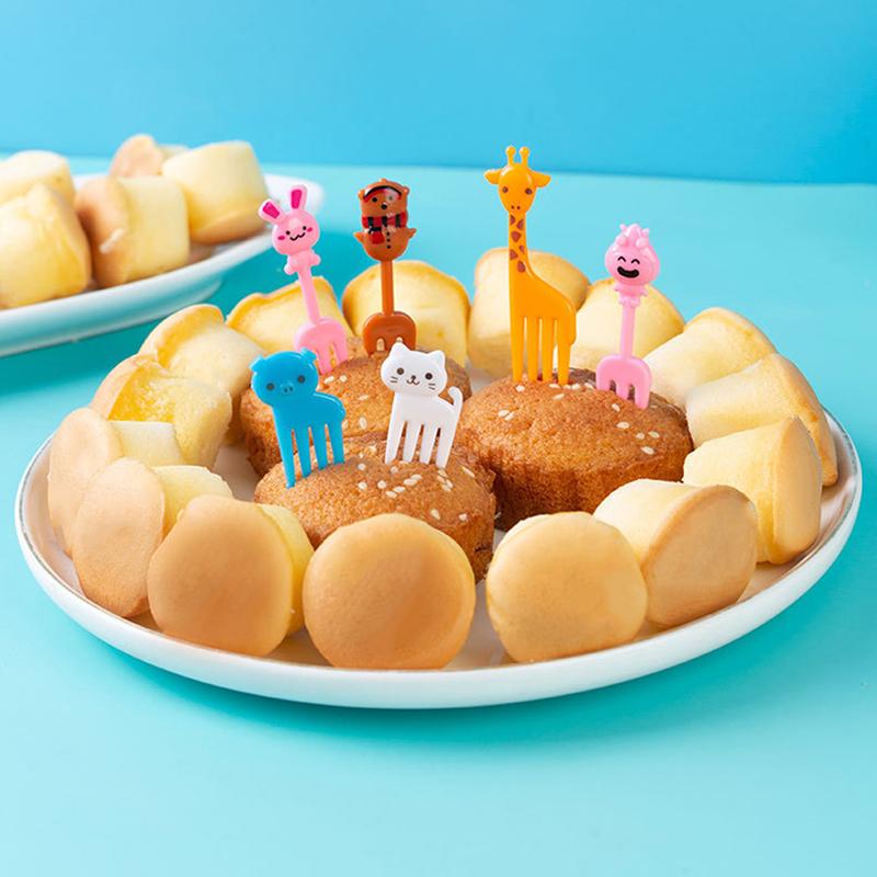 Bento Sebze Tabakları Sevimli Mini Yürümeye Başlayan Çocuk Meyve Çatalları Kürdanlar