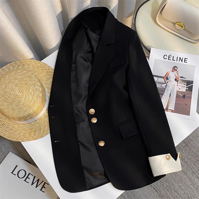 2026 Spring High-End Women's Blue Chic Suit Jacket - Korean Style
