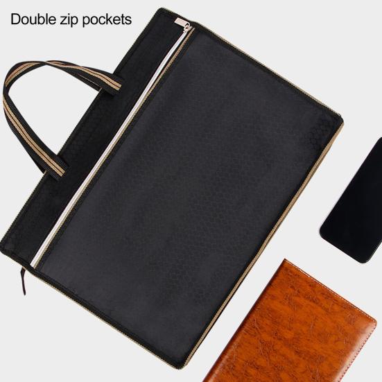 Tragbare Aktentasche mit Griff Schmutzabweisendes Oxford-Gewebe Besprechungszeit Laptop Notebook Aufbewahrung Handtasche Täglicher Gebrauch