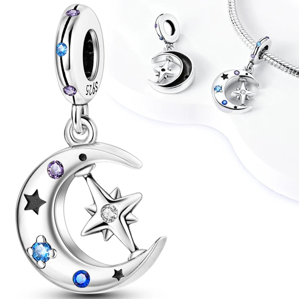 

Charms Coppermysterious Starry Sky Moon Star Beads Fit Charms Plataoriginal Bracelet Beads Women Jewellery Making