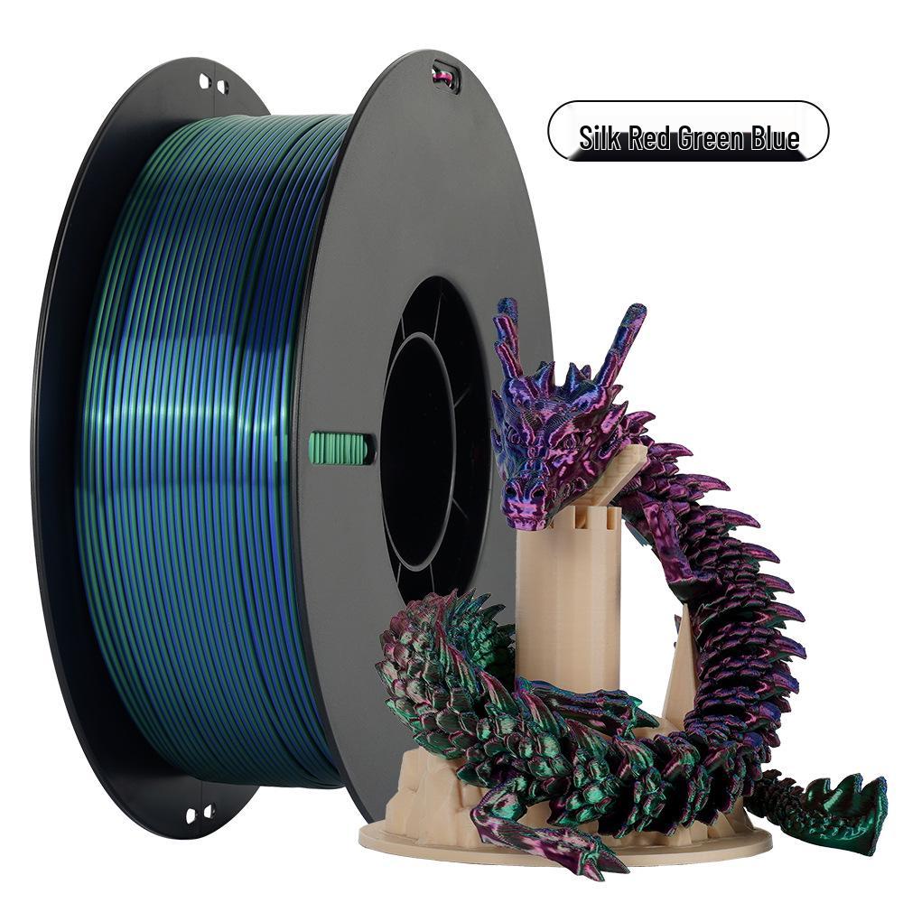 Filamento para Impressão 3D PLA Bicolor Ornamento de Dragão, 1KG - Acabamento Seda