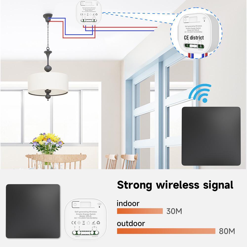 Tuya Graffiti ZigBee Smart WiFi Selbstversorgender Kabelloser Lichtschalter