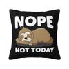 Luxury Not Fast Not Furious Cute Sloth Cushion Covers Xcm Velvet Throw Pillow Case for Car Square Pillowcase Home Decor