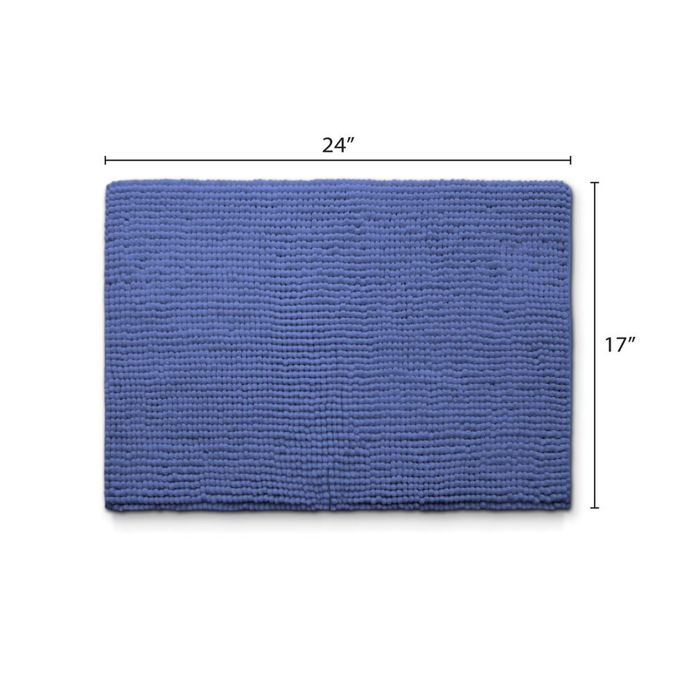 Kids Memory Foam Bath Rug Non-Slip Backing 17x24 Rectangular Polyester Mat Comfortable Bathroom Decor Textured Design