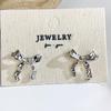 French Minimalist Bowknot Stud Earrings for Women - Super Fairy, Light Luxury, Versatile Niche Design 2026