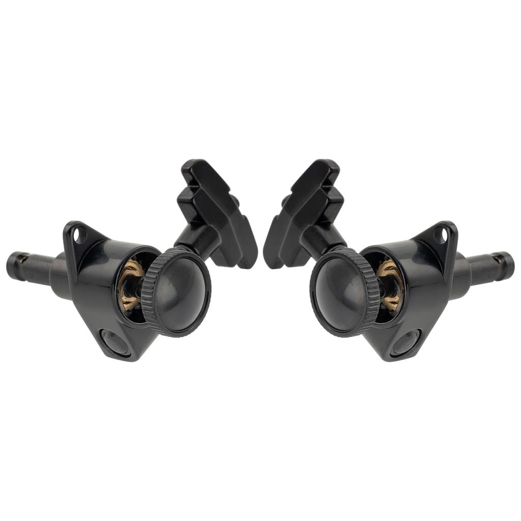 Musiclily Pro R18K L3R3 Locking Gear GR Style for Black Tuners, 181 Ratio, Buttons, Acoustic/Electric Guitars,