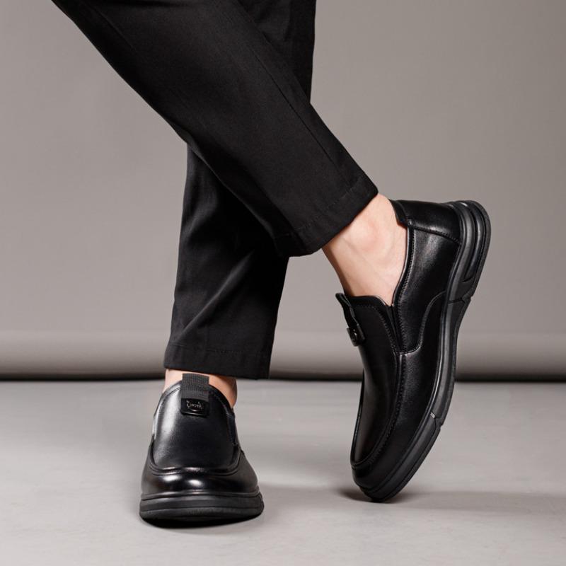 Men's Casual Leather Shoes 2024 New Spring Autumn Man's Comfortable Soft Leather Shoes for The Middle-aged and Elderly Loafers