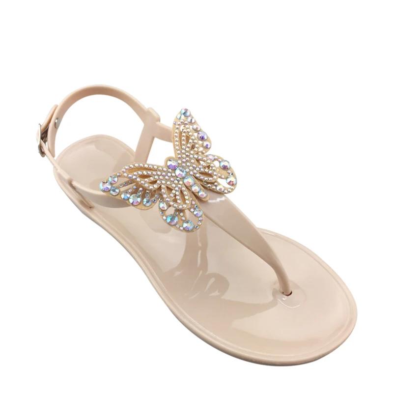 Populære Gjennomsiktige Sko Damesko Jellysko Strandferie Sandaler 2024 Nye Enkle Trendy Flatsko Dame Flip-flops Chaussure Femme