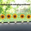 5Pcs Creative Car Ornaments Shaking Head Cute Fresh Sunflower Center Console Rearview Mirror Ornaments