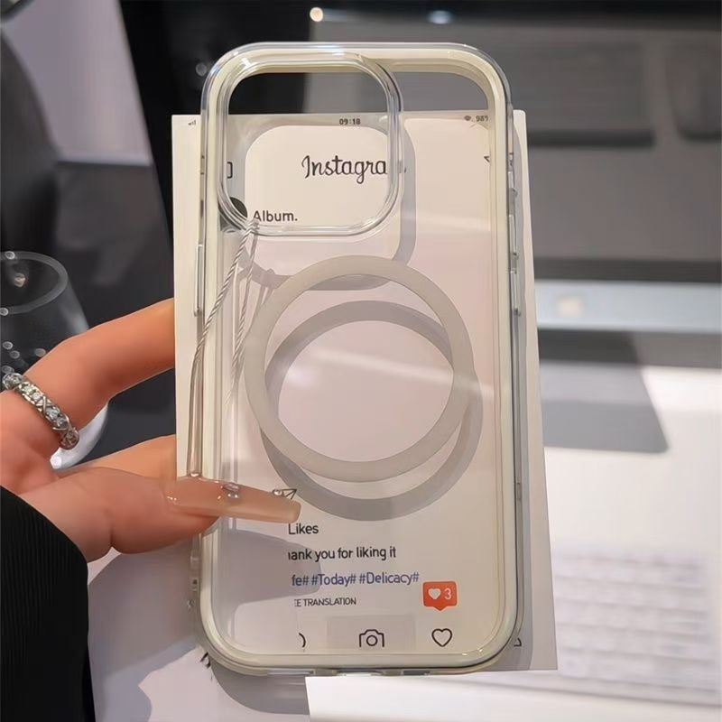 Ins Style Simple Candy Color Dazzling Magnetic Compatible with Apple 16/15 iPhone 13 XR/MAX Huawei Phone Case