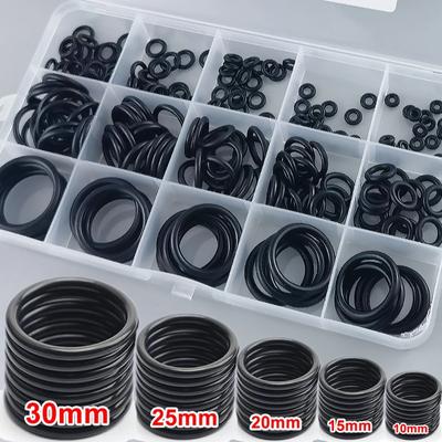 Rubber O Ring Kit, Multiple Sizes Assortment Set, Oil Resistance Sealing Gaskets, Elastic Washers for Faucet Repair, Automotive