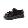 Belted Single Shoes for Girls for Performances, Small Leather Shoes