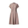 Solid Color Round Neck Pullover Knit Short Sleeve Dress Women Dresses A11W621303F-BN