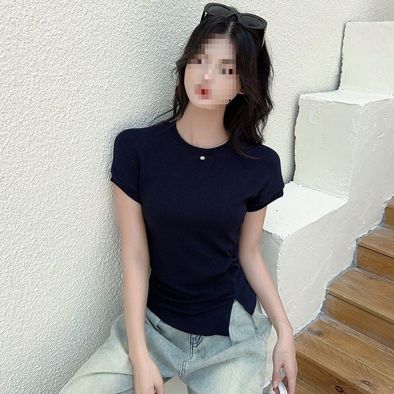 T Shirt Women Spring Autumn Oversize Loose Fit With Ruffles For Casual Wear