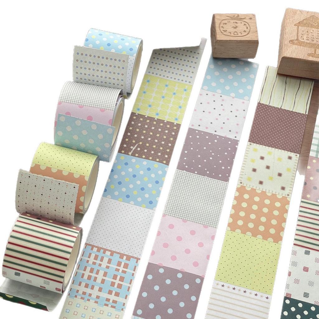 Polka Dot Tearable Sticker Roll Tape Can Write Hand Account Decorative Label Sticker Creative Index  Original